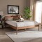 Baxton Studio Leanora Mid-Century Ash Walnut Finished Full Size Wood Platform Bed 159-9845 - alternate 2